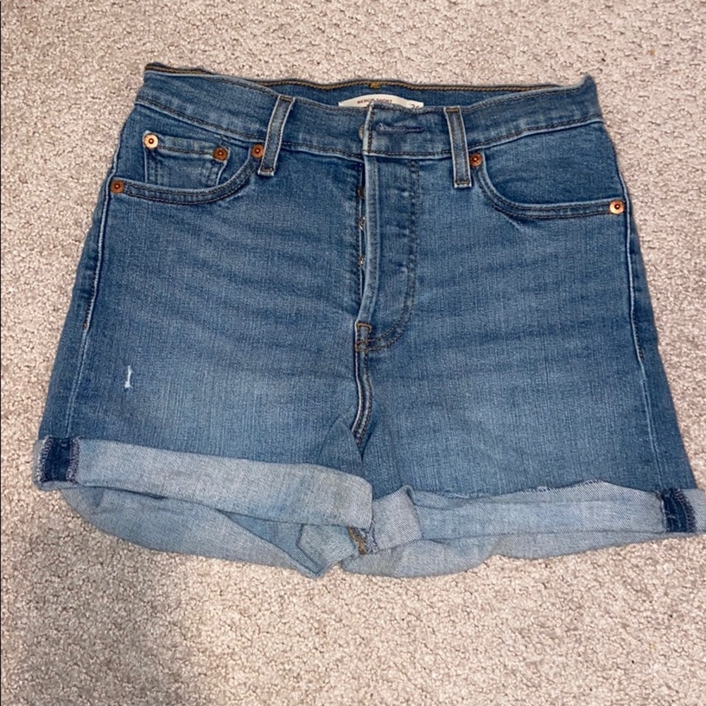 Levi’s high waisted denim shorts